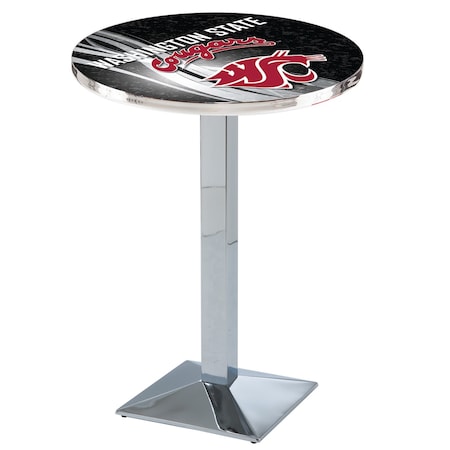 Holland Bar Stool Co 36" Chrome Washington State Pub Table, 28" dia. Top L217C3628WashSt-D2